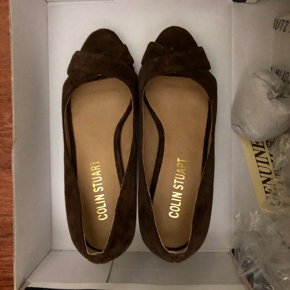 Colin Stuart brown wedges size 5.